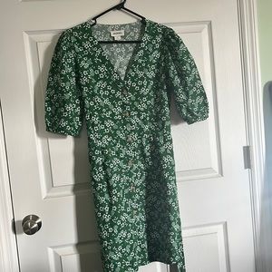 Monki floral tie waist dress